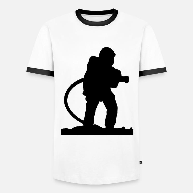 A Fire Spear - Men's Ringer Shirt - white/black