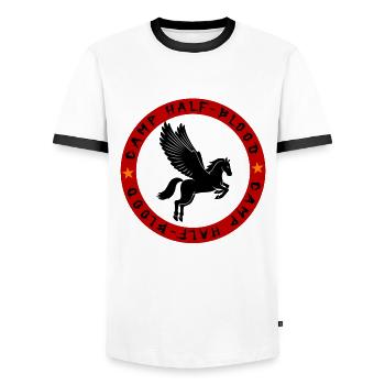 camp half blood shirt - T-shirt contrasté Homme - blanc/noir - Devant - AI Model Female 172 light (172cm) & AI Model Male 178 dark (178cm)