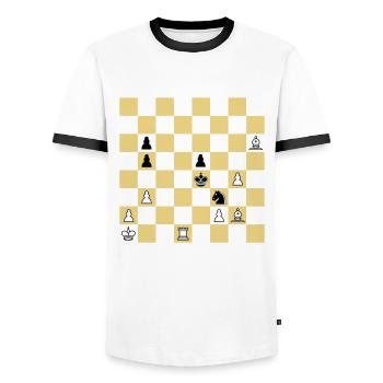 Das indische Problem (1845) - Männer Kontrast-T-Shirt - Weiß/Schwarz - Vorne - AI Model Female 172 light (172cm) & AI Model Male 178 dark (178cm)