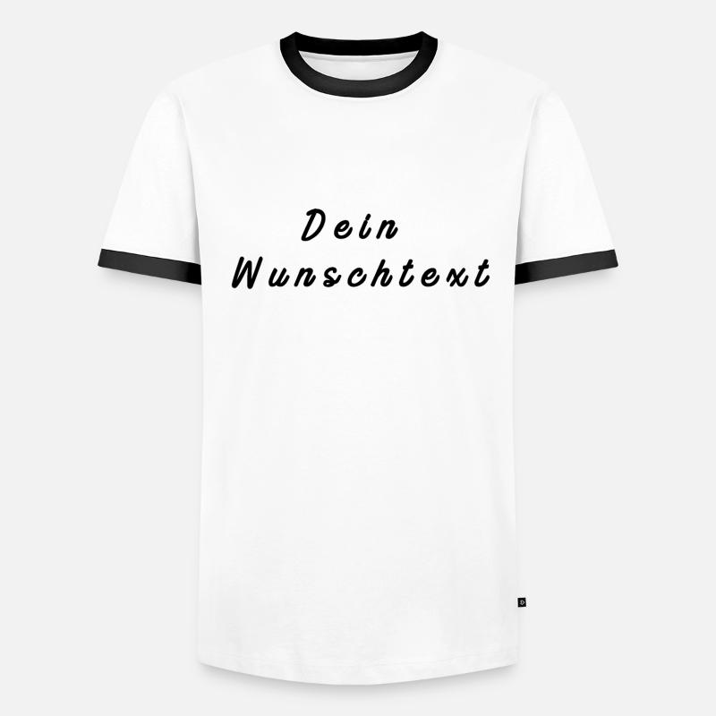 Wunsch - Männer Kontrast-T-Shirt - Weiß/Schwarz