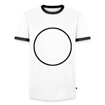 Kreis - Männer Kontrast-T-Shirt - Weiß/Schwarz - Vorne - AI Model Female 172 light (172cm) & AI Model Male 178 dark (178cm)