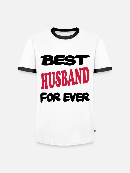 Best husband for ever - T-shirt contrasté Homme - blanc/noir