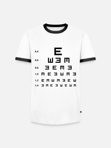 Augenarzt - Männer Kontrast-T-Shirt - Weiß/Schwarz