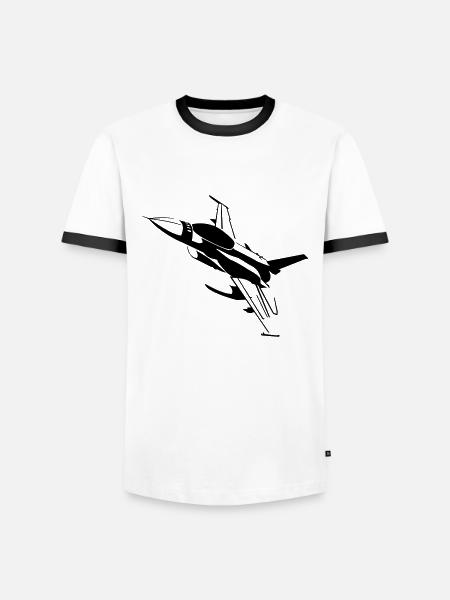 F16 - Men's Ringer Shirt - white/black