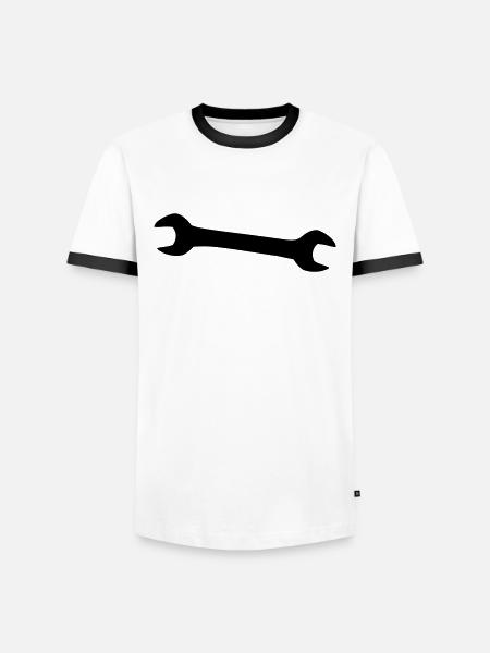 Wrench - Tool - Men's Ringer Shirt - white/black