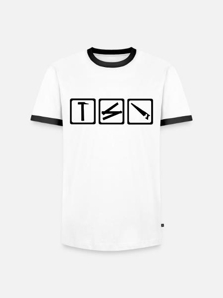 Werkzeug - Handwerker - Männer Kontrast-T-Shirt - Weiß/Schwarz