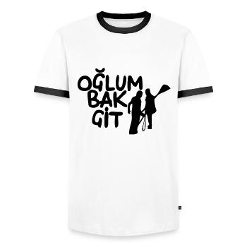 Oglum bak git - Männer Kontrast-T-Shirt - Weiß/Schwarz - Vorne - AI Model Female 172 light (172cm) & AI Model Male 178 dark (178cm)