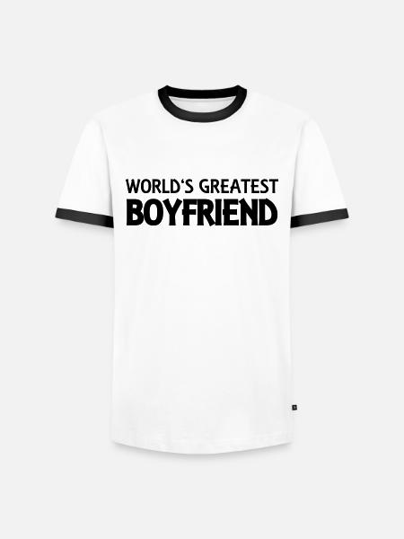 World's greatest boyfriend - Männer Kontrast-T-Shirt - Weiß/Schwarz