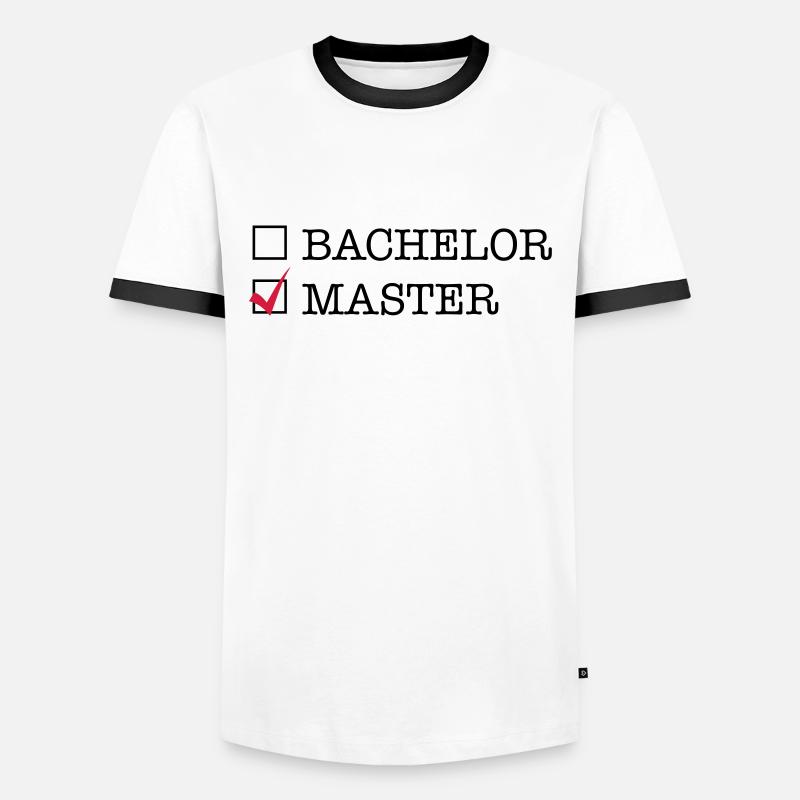 Master - Männer Kontrast-T-Shirt - Weiß/Schwarz