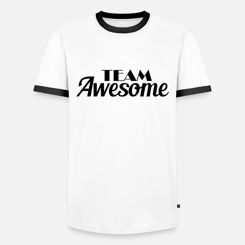Team Awesome - Männer Kontrast-T-Shirt - Weiß/Schwarz