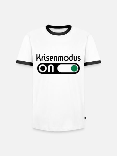 Krisenmodus On (Pos) - Männer Kontrast-T-Shirt - Weiß/Schwarz