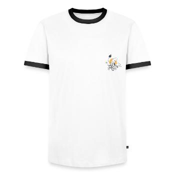 Squid hails fun best seller cadeau - T-shirt contrasté Homme - blanc/noir - Devant - AI Model Female 172 light (172cm) & AI Model Male 178 dark (178cm)