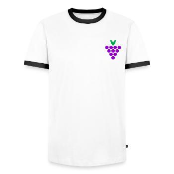 Wein - Männer Kontrast-T-Shirt - Weiß/Schwarz - Vorne - AI Model Female 172 light (172cm) & AI Model Male 178 dark (178cm)
