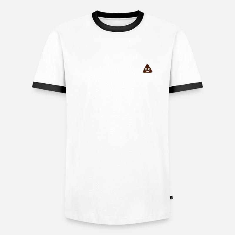 Shit - Männer Kontrast-T-Shirt - Weiß/Schwarz