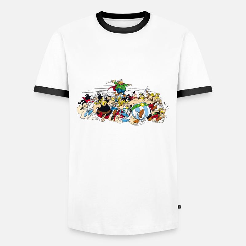 Asterix Gauls Attack - Maglietta Contrast da uomo - bianco/nero