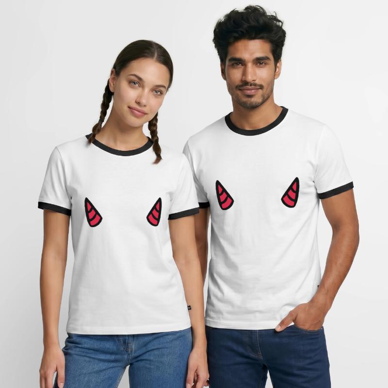 Devil's horn devil devil horn evil Men's Ringer Shirt