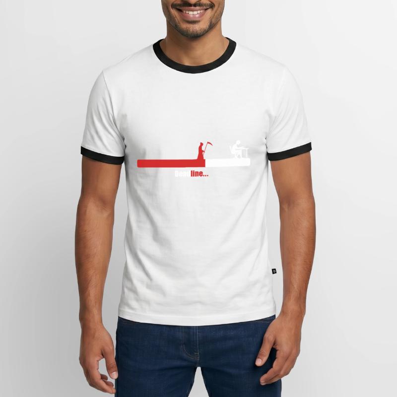 Entwickler Deadline Programmer Informatiker Coder Männer Kontrast-T-Shirt