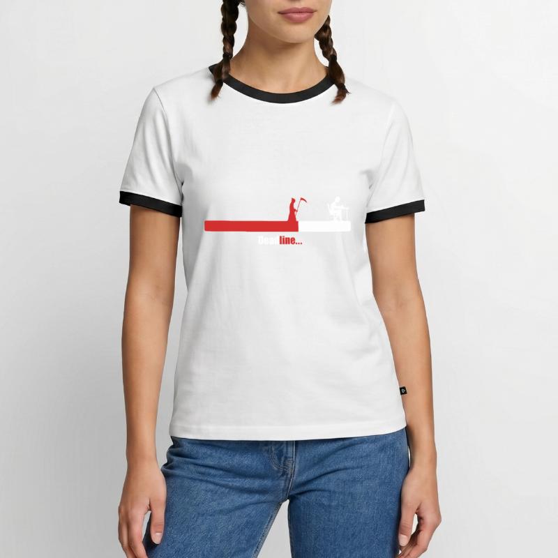 Entwickler Deadline Programmer Informatiker Coder Männer Kontrast-T-Shirt