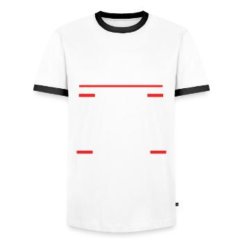 Martin - Männer Kontrast-T-Shirt - Weiß/Schwarz - Vorne - AI Model Female 172 light (172cm) & AI Model Male 178 dark (178cm)