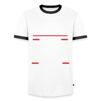 Patrick - Männer Kontrast-T-Shirt - Weiß/Schwarz - Vorne - AI Model Female 172 light (172cm) & AI Model Male 178 dark (178cm)