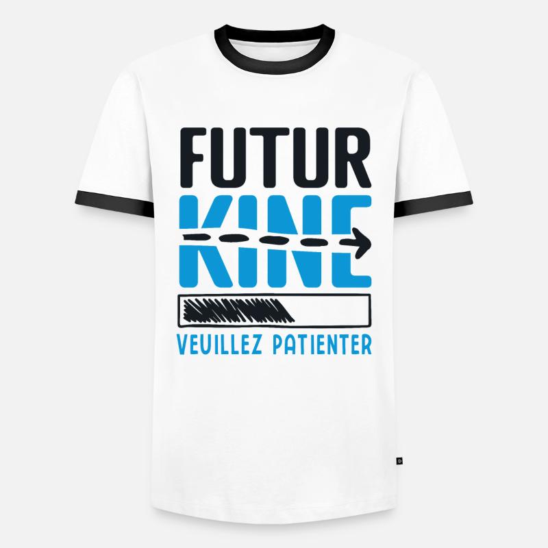 Future KINE- Geschenkidee PHYSIO - Männer Kontrast-T-Shirt - Weiß/Schwarz