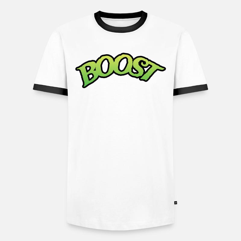 BOOST - Men's Ringer Shirt - white/black