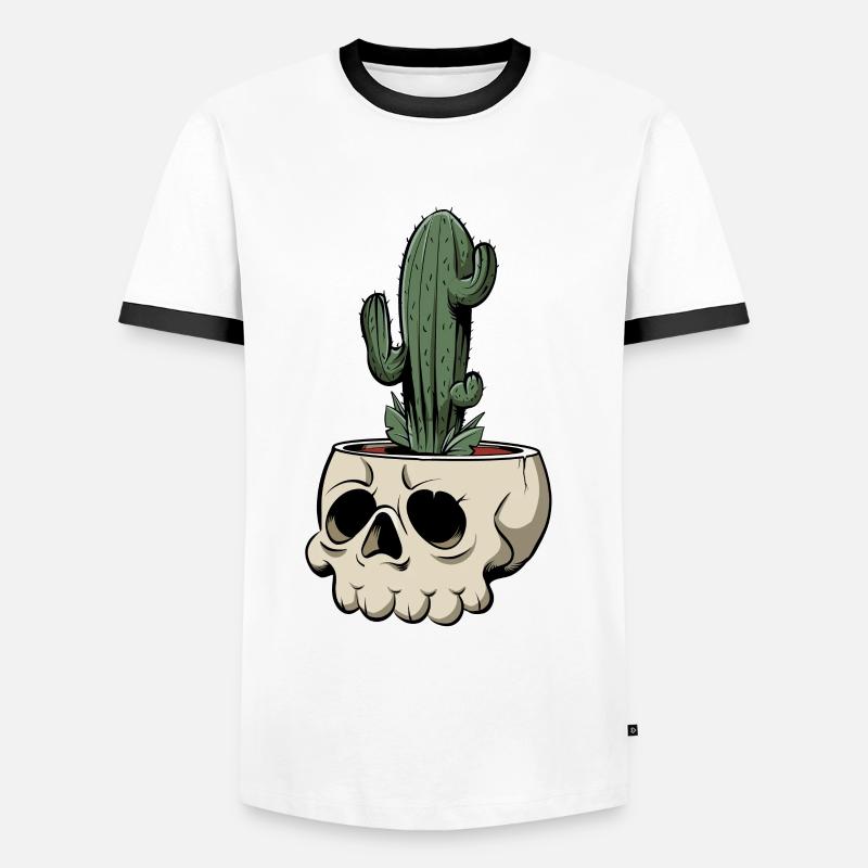 Cactus - Men's Ringer Shirt - white/black