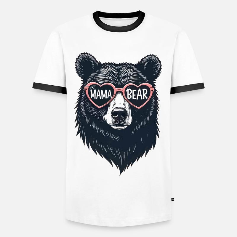 Mama Bear - Mama Bear - Men's Ringer Shirt - white/black