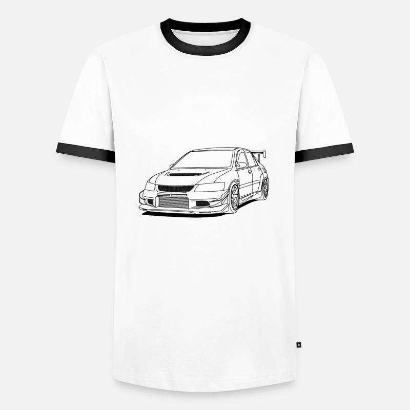 Lancer white - Men's Ringer Shirt - white/black