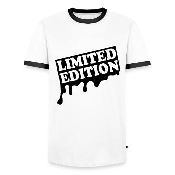 limited edition graffiti 2ke - Männer Kontrast-T-Shirt - Weiß/Schwarz - Vorne - AI Model Female 172 light (172cm) & AI Model Male 178 dark (178cm)