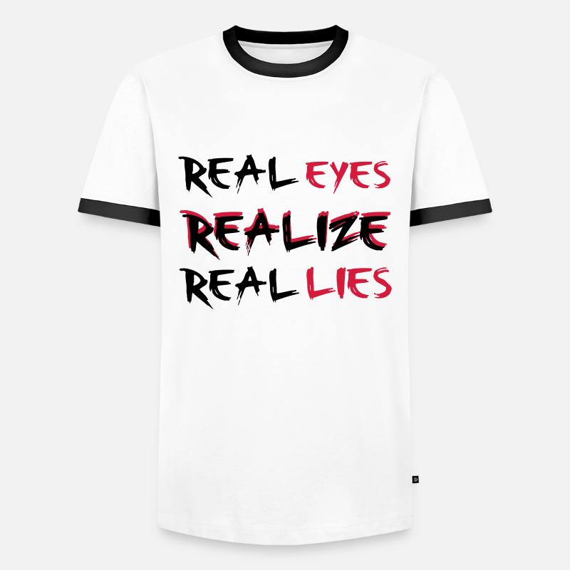 Realize - Men's Ringer Shirt - white/black