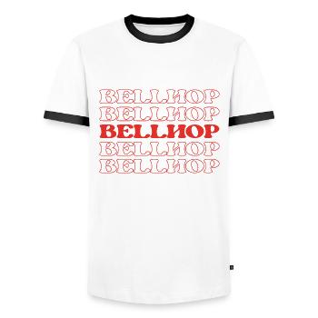 Bellhop Bellhop Bellboy Baggage Handler Porter - Men's Ringer Shirt - white/black - Front - AI Model Female 172 light (172cm) & AI Model Male 178 dark (178cm)