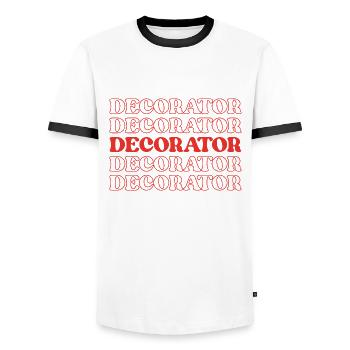 Decorator Interior Designer Designer Stylist - Men's Ringer Shirt - white/black - Front - AI Model Female 172 light (172cm) & AI Model Male 178 dark (178cm)