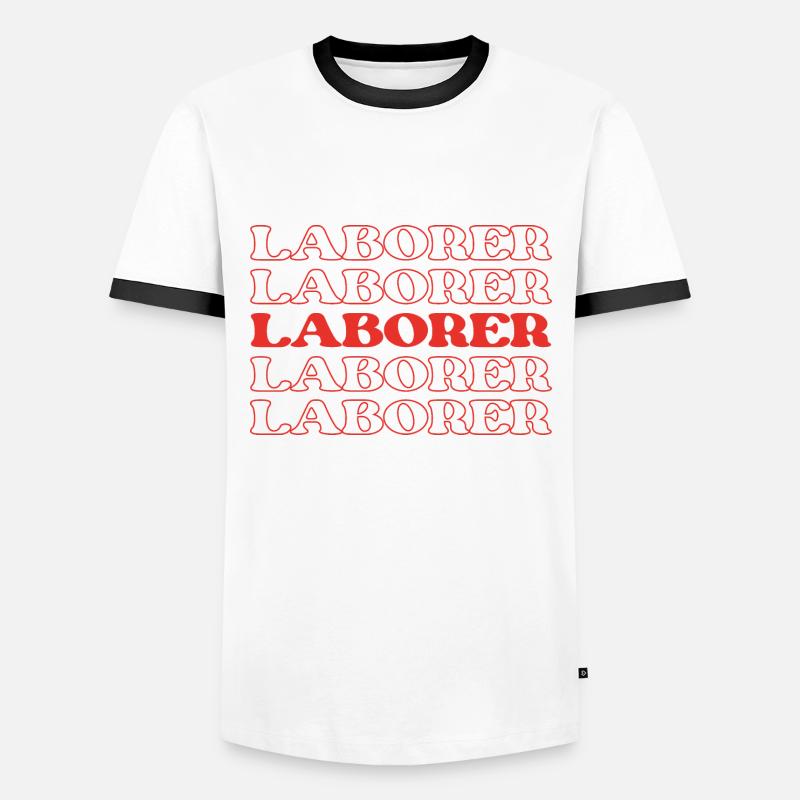Arbeiter Arbeiter Handwerker Arbeiter - Männer Kontrast-T-Shirt - Weiß/Schwarz