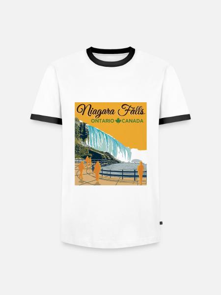 Niagarafälle Ontario - Männer Kontrast-T-Shirt - Weiß/Schwarz