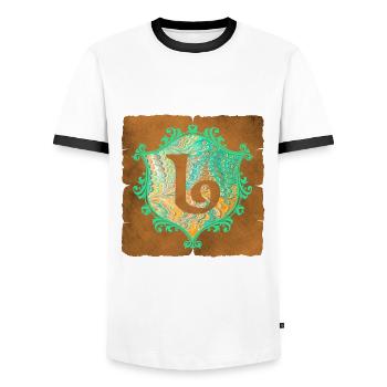 E 36 l - T-shirt contrasté Homme - blanc/noir - Devant - AI Model Female 172 light (172cm) & AI Model Male 178 dark (178cm)