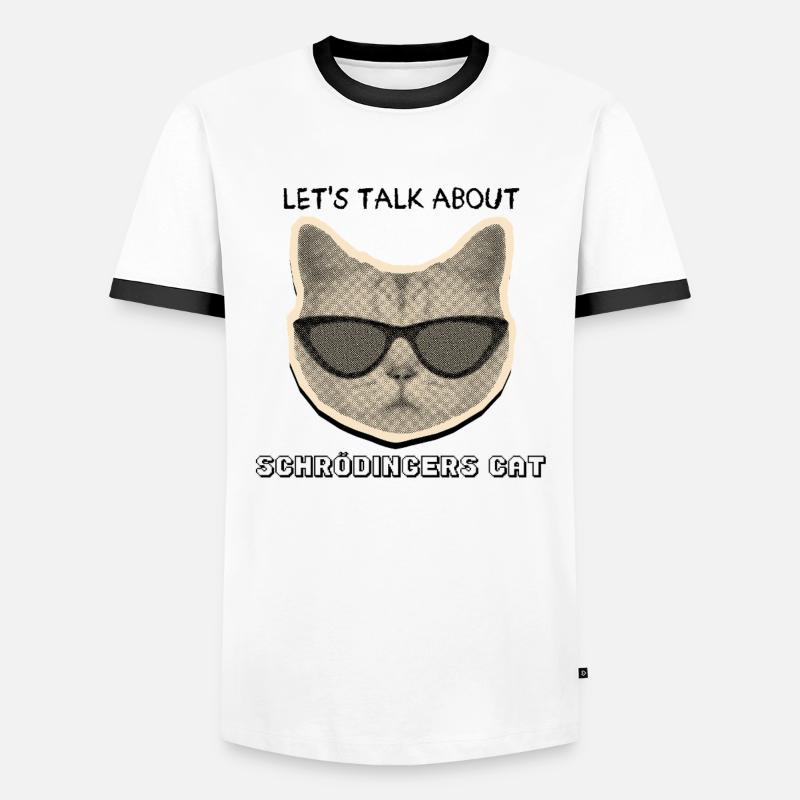 Let's talk about Schrödinger's cat - Men's Ringer Shirt - white/black