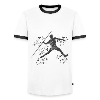 Lancer de javelot Colorsplash Lancer de javelot - T-shirt contrasté Homme - blanc/noir - Devant - AI Model Female 172 light (172cm) & AI Model Male 178 dark (178cm)