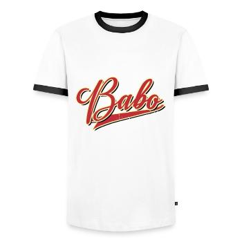 babo baba chef boss king bruder gamer best bester - Männer Kontrast-T-Shirt - Weiß/Schwarz - Vorne - AI Model Female 172 light (172cm) & AI Model Male 178 dark (178cm)