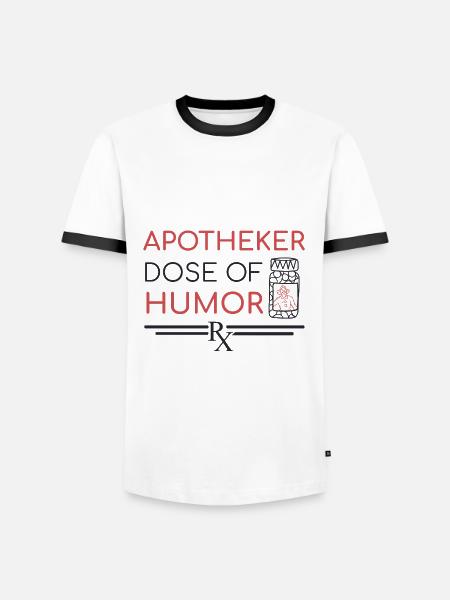 Pharmacist | Dose of Humor - Men's Ringer Shirt - white/black