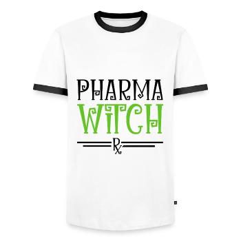 Pharmacy Halloween - Men's Ringer Shirt - white/black - Front - AI Model Female 172 light (172cm) & AI Model Male 178 dark (178cm)