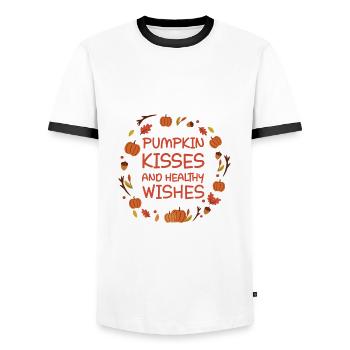 Pharmacy Thanksgiving - Men's Ringer Shirt - white/black - Front - AI Model Female 172 light (172cm) & AI Model Male 178 dark (178cm)