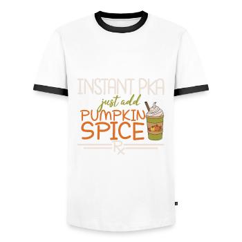 PKA instantanée | Pharmacie - T-shirt contrasté Homme - blanc/noir - Devant - AI Model Female 172 light (172cm) & AI Model Male 178 dark (178cm)