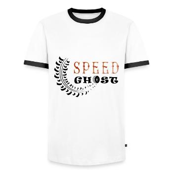 Spirit of speed incredible speed - Men's Ringer Shirt - white/black - Front - AI Model Female 172 light (172cm) & AI Model Male 178 dark (178cm)