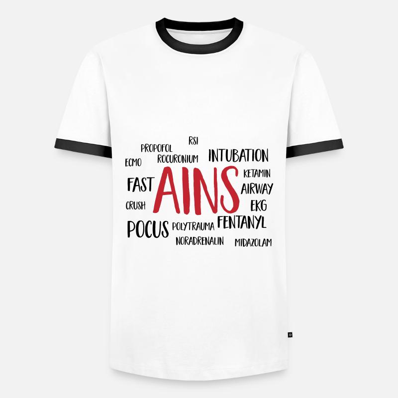 ains cloud - Männer Kontrast-T-Shirt - Weiß/Schwarz
