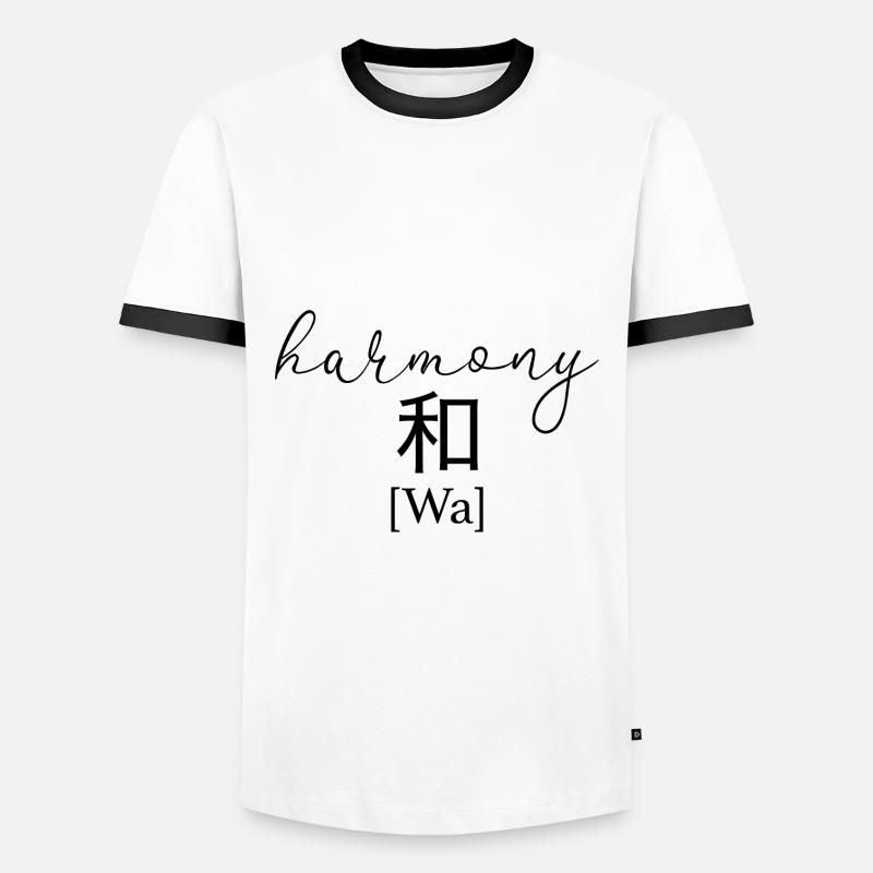 Harmony - Men's Ringer Shirt - white/black