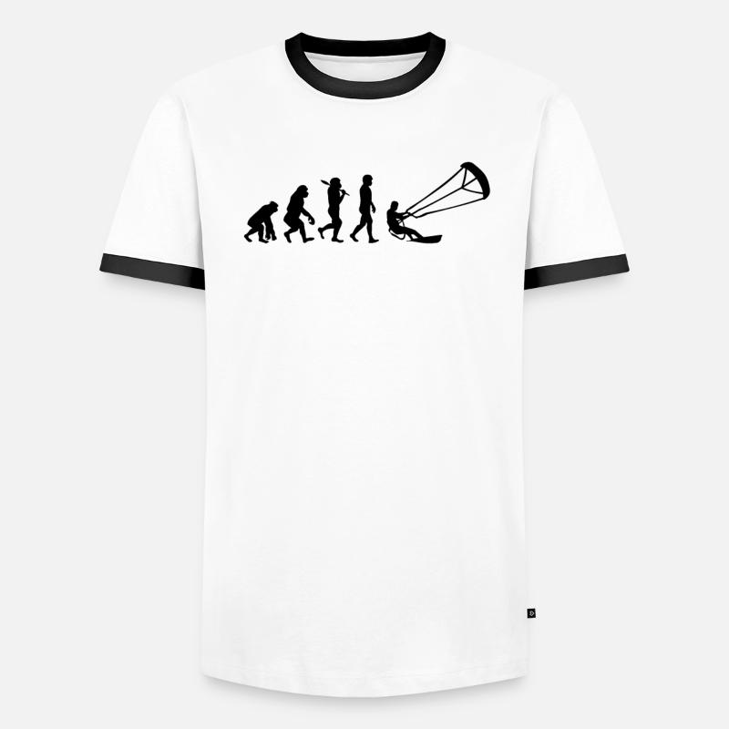 Kitesurfing Evolution - Men's Ringer Shirt - white/black
