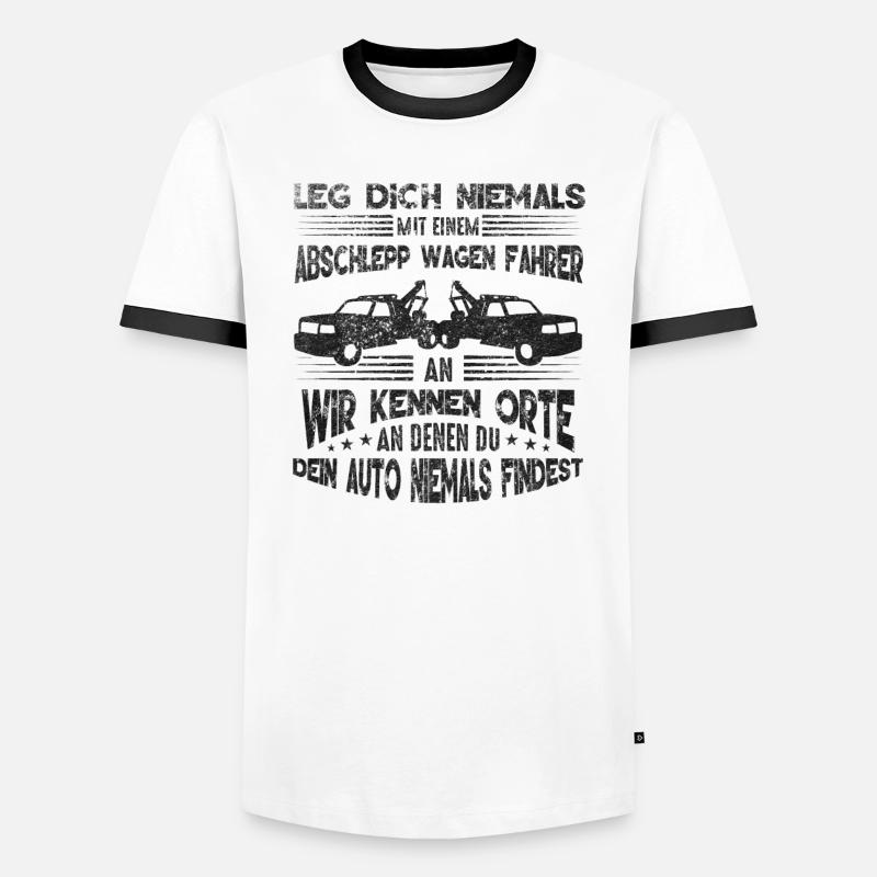 Abschleppdienst Geschenkideen - Männer Kontrast-T-Shirt - Weiß/Schwarz
