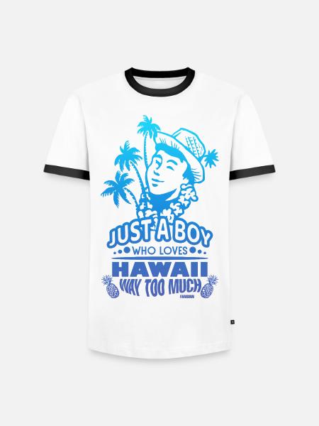 Hawaii - Men's Ringer Shirt - white/black