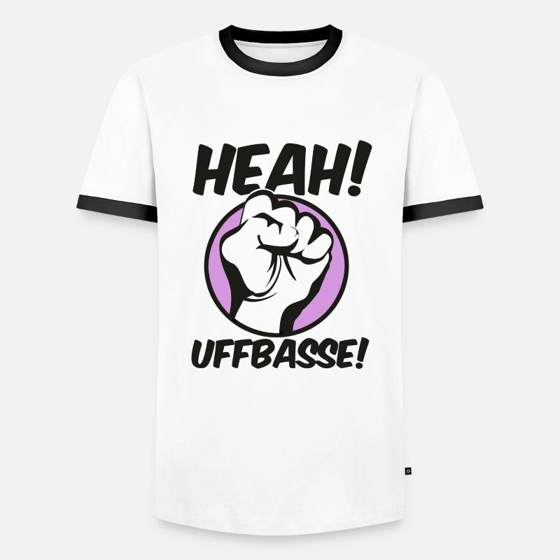 Uffbasse! - Männer Kontrast-T-Shirt - Weiß/Schwarz